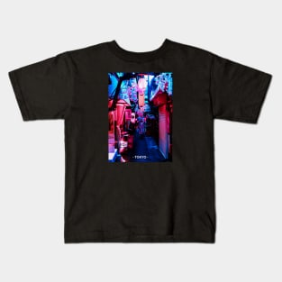 Tokyo Street Neon Synthwave Kids T-Shirt